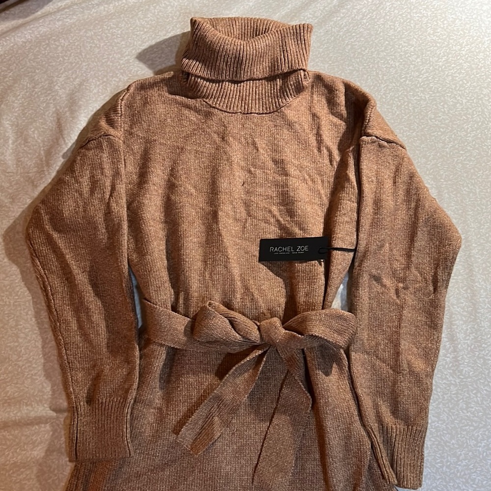 Rachel Zoe Knit dress with belt and side leg slit XL